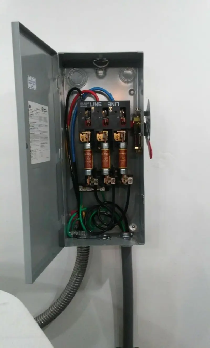 Three-phase disconnect switch installed for Electrical Wiring & Rewiring in Barboursville
