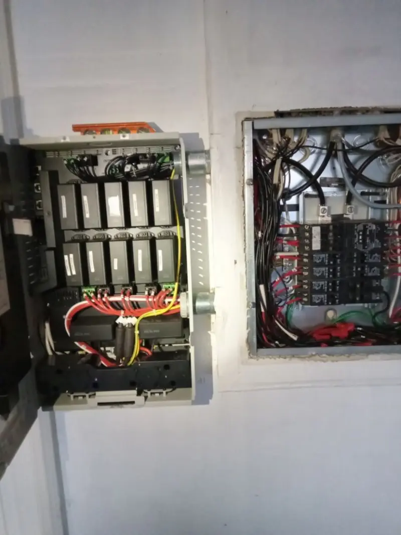 Electrical panel upgrade completed for Security Camera Wiring in Barboursville